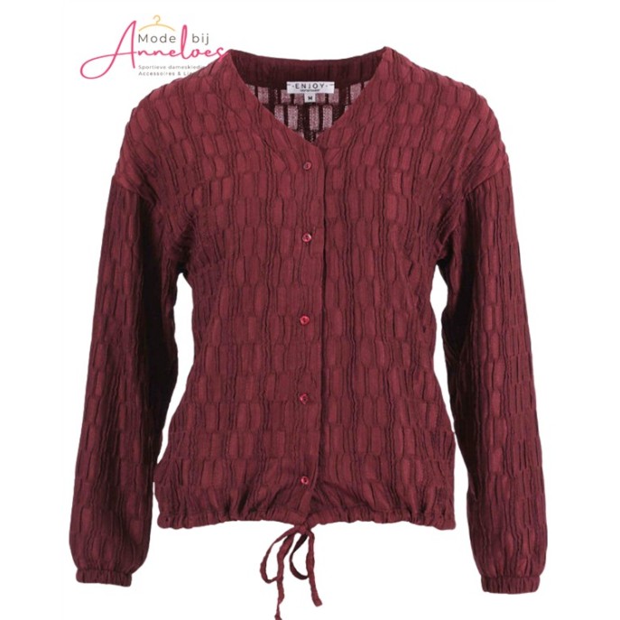 Enjoy Blouse Vhals 183633 Stuctuur 252 Port